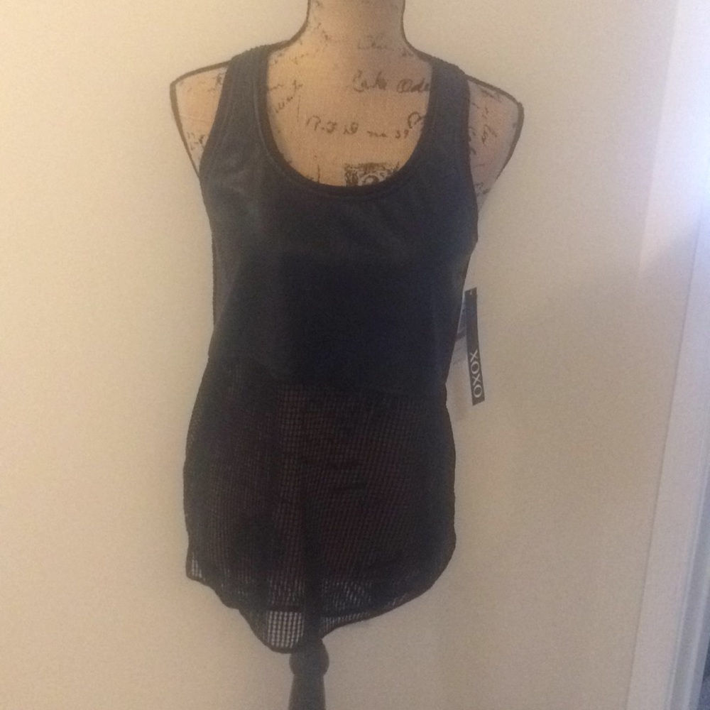 Xoxo mesh tank top